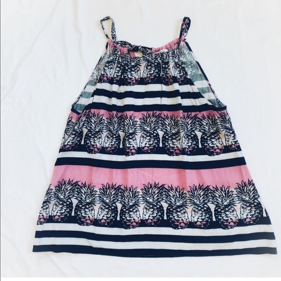 Cute pink and blue pineapple halter top - Picture 1 of 8